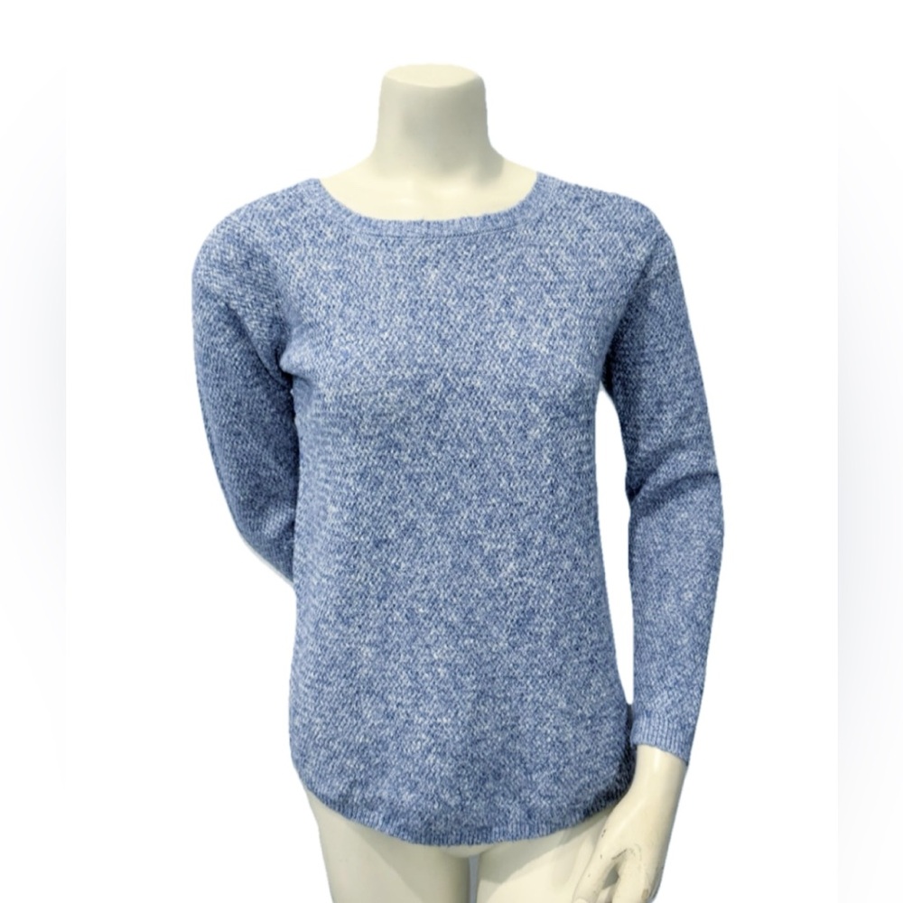 FatFace Women’s Blue Knit Jumper Sweater US 2 (XS) Cotton Blend Cozy Long Sleeve